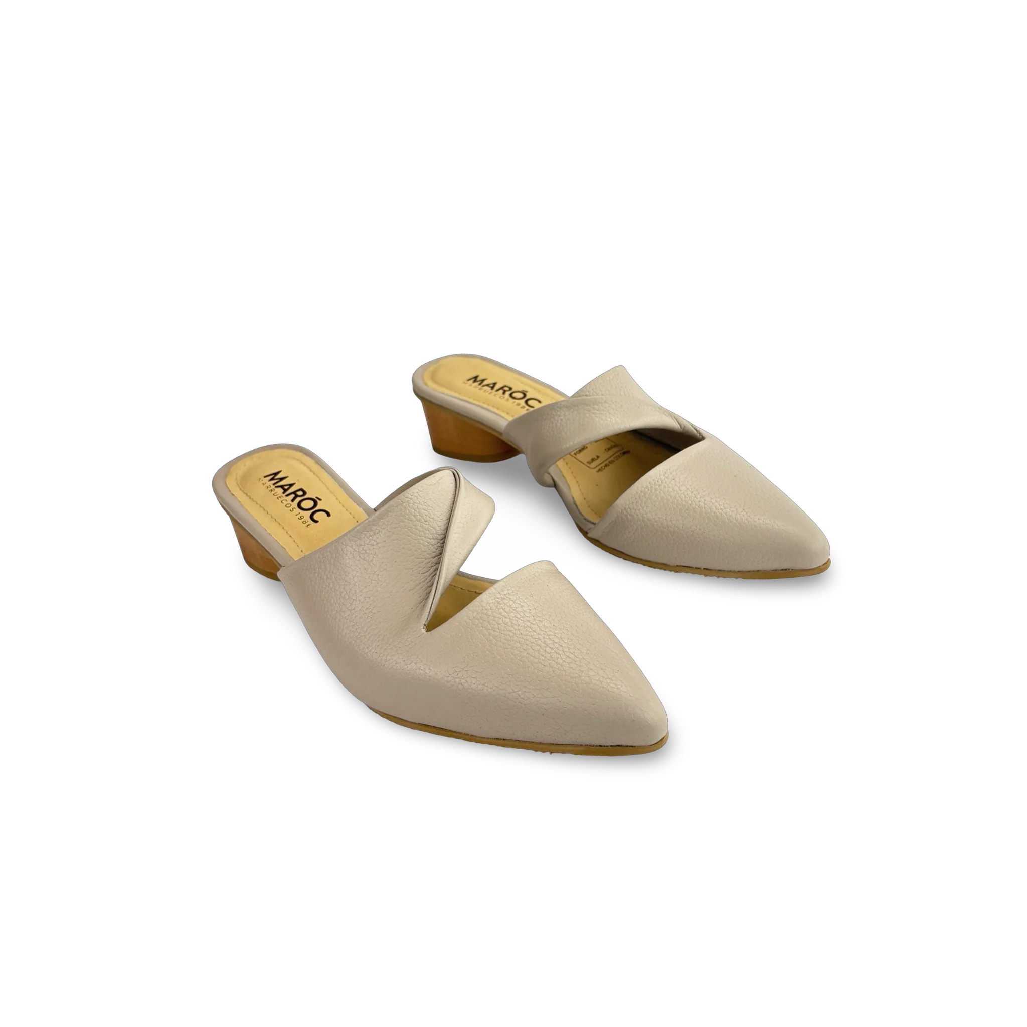 ZUECOS MUJER TACÓN BAJO CUERO | MARÓC 1986 - Image 2